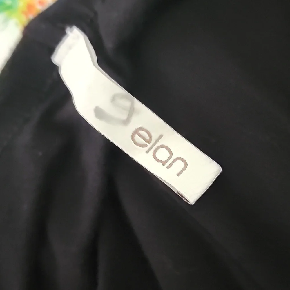 Elan Jersey 2 Color Block Beige Black Convertible Strapless Maxi Dress M (T20) - Picture 6 of 6